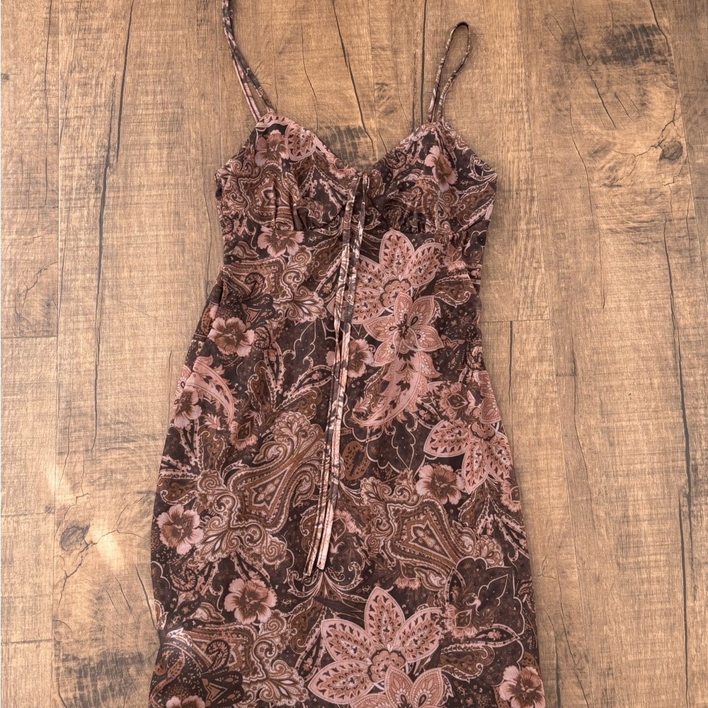 Floral Brown Dress
